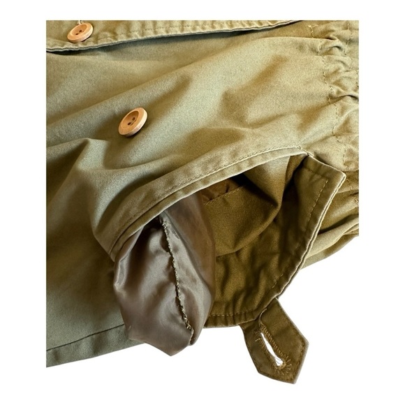 Numph Trench Style Jacket Hooded Button Front Cinched Waist - Size UK 8 / Small - Picture 14 of 16